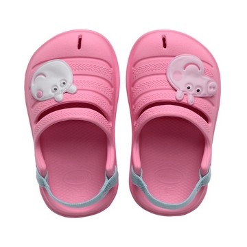havaianas 哈瓦士 巴西人字拖 兒童款 Baby peppa pig 佩佩豬粉 包頭涼鞋 拖鞋 海灘鞋＊夏日微風＊