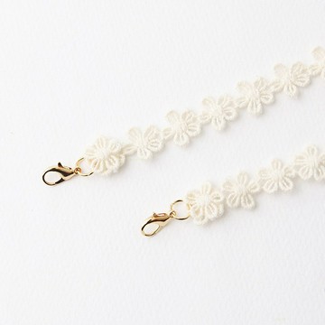 清炫才怡  口罩頸鍊 典雅蕾絲系列  04. Ivory