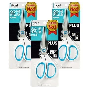 PLUS 普樂士 剪刀 中文 SC-165A 藍色 + 白色 3支