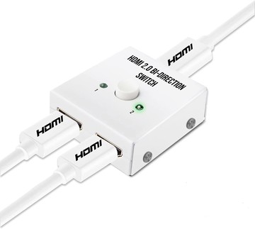【日本代購】【4K穩定版】HDMI 轉換器4K 60HZ hdmi Ver2.0 選擇器1輸入2輸出/2輸入1輸出雙向HDCP 2.2 手動切換PS4 Pro DVD播放器支持HDTV