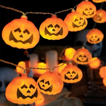 南瓜燈 萬聖節燈串 3米 👉送手持棒 🎃 台灣現貨 🎃H021艾妮 派對 萬聖佈置 鬼手 蜘蛛 店面裝飾 南瓜 骷髏