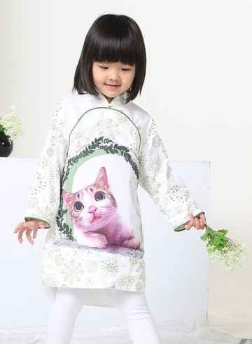 DIIID 滴滴水花晴雨衣 儿童 女童 风衣 旗袍 裙子 上衣  雨衣 春天 夏天