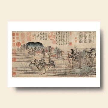 【藝術畫卡】鵲華秋色 鵲山 | B4畫卡