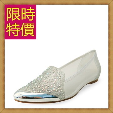 現貨+預購 平底涼鞋休閒鞋-夏季氣質精美水鑽女鞋子2色55l6【獨家進口】【米蘭精品】