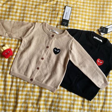 新年親子裝 棉線童裝開衫 男女同款純棉棉線親子針織衫 毛衣