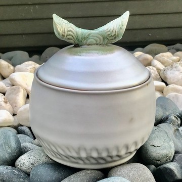 翠白玉復古造型陶罐 茶倉 招財聚寶盆罋 茶葉罐 置物罐 調味罐
