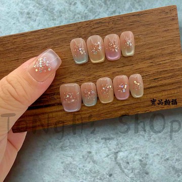 《ToNg彤·穿戴甲》五光十色丨純手工丨新短方 丨現貨秒出丨 隔日到貨❤