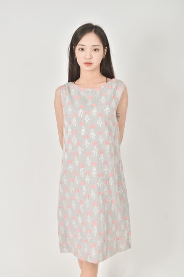 (S) mina perhonen春夏質感波點灰色洋裝