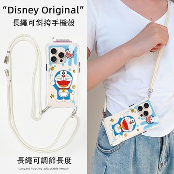 招手叮噹貓 掛繩手機殼 型號齊全 iPhone 16 15 14 13 12 XS 手機背帶 手機殼 背帶手機殼