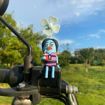 天天免運🚀醜萌比奇堡居民公仔創意風車擺件卡通風車擺件騎行神器可愛