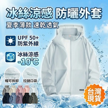 【台灣現貨】冰絲防曬衣 男女情侶款 帽可拆卸 夏季薄款 速乾透氣 防紫外線 釣魚騎車皮膚衣 涼感親膚 防風休閒 薄外套