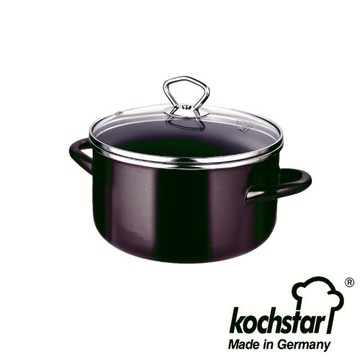《德國Kochstar》Primus系列20cm琺瑯低身湯鍋鐵灰