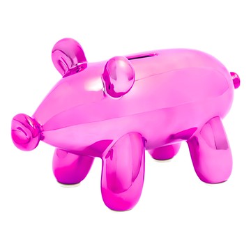 MADE BY HUMANS 迷你閃光小豬存錢筒  21 x 10 x 12cm  430g  桃紅色  1個