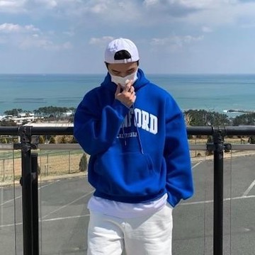 【AMERO】男裝 女裝 長袖連帽Ｔ恤 英文字貼布繡 情侶裝