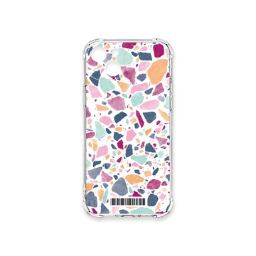 iPhone 15 Plus 殼 TRON IPhone 15 PLUS 大顆彩色幾何磨石子A款  載具 四角防摔殼 手機殼
