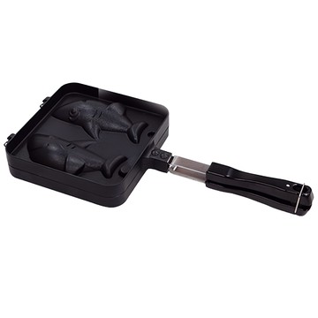 Bestom 2格鯊魚造型鯛魚燒模  1個  18cm