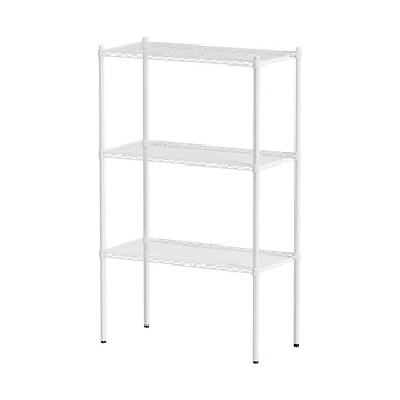 【dayneeds】輕型 90x45x150公分 三層烤白波浪架