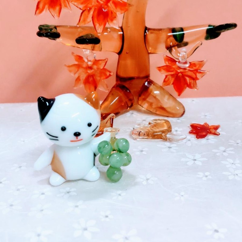 キツネガラス細工ミニチュア