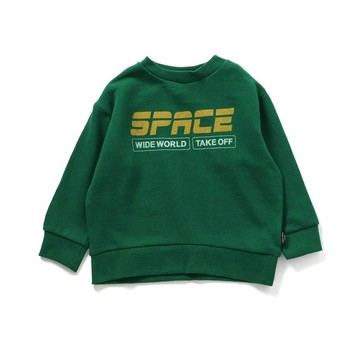 日本 BREEZE - 搶眼配色休閒印花上衣-SPACE-綠