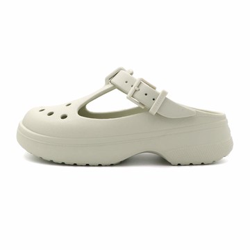 【全館滿額折】  Crocs 卡駱馳 亞麻色 經典 麗珍經典克駱格 休閒 洞洞鞋 涼拖鞋 女款 B6002【新竹皇家210581-0HZ】