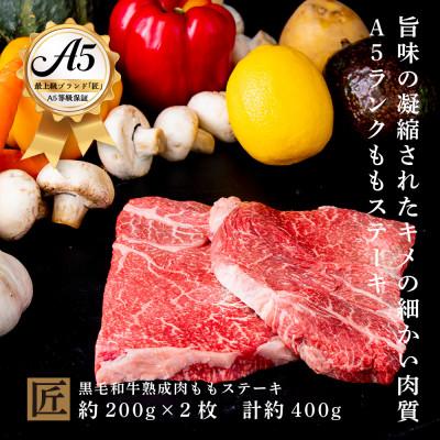 ふるさと納税 小山市 おやま和牛 A5 極 熟成肉 モモ肉ステーキ用 約200g×2枚