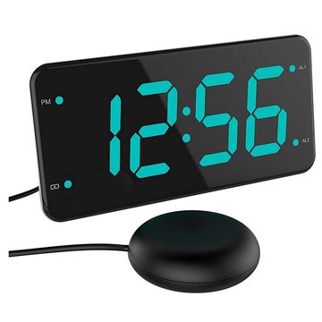 [2美國直購]  LIELONGREN 強力搖床鬧鐘 7吋顯示螢幕 重度睡眠 聾啞人士 聽力障礙者