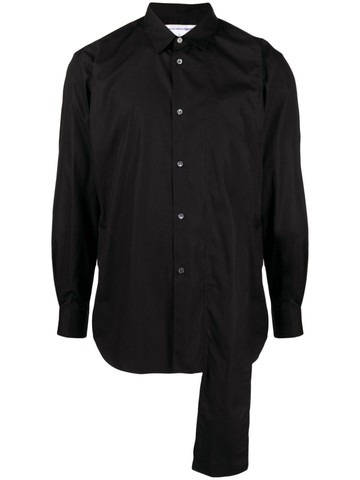 Comme Des Garçons Shirt - asymmetric-hem cotton shirt - men - Cotton - XL - Black