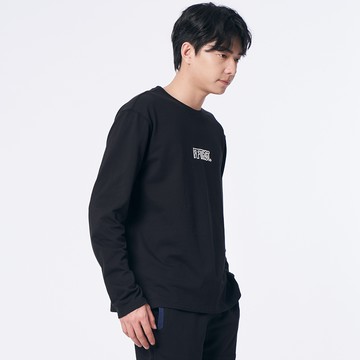 5th STREET｜男裝｜LOGO瑞士刀圖案長袖T恤｜黑色