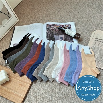 Anyshop韓國襪  MOOJIMOOJI無痕素色長襪【售完為止】 素色襪 素襪 韓襪 韓國襪 女襪 中筒 31203