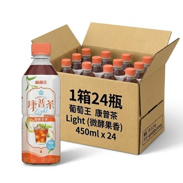 葡萄王 康普茶, 微酵果香 450ml, 24瓶