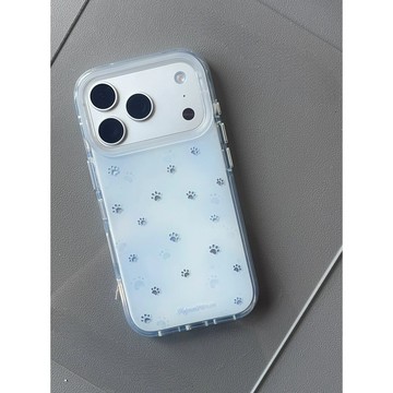 lulu|冬日浪漫藍白暈染雪地手機殼 適用蘋果17ProMax手機殼 iPhone16貓爪15夢幻14保護殼
