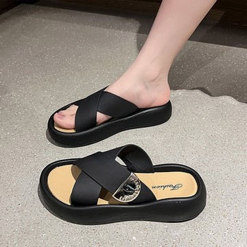 [韓國KW美鞋館]現貨半圓扣百搭休閒涼鞋(運動風/出遊風/涼鞋/沙灘鞋)