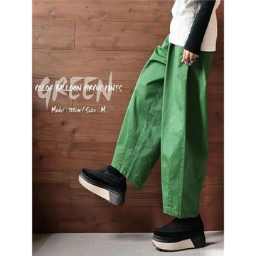 彩色純棉春夏新款2024日本貴牌薄款寬松哈倫長褲休閑褲