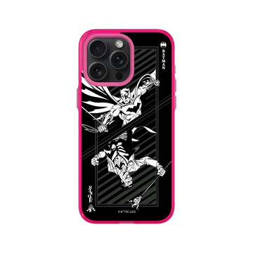 iPhone 15 Pro Max Clear 粉漾桃 - Batman 蝙蝠俠 - 小丑與蝙蝠俠撲克牌