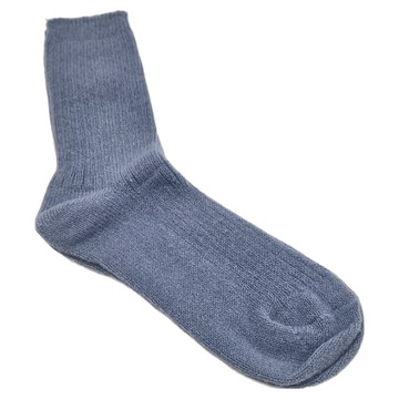 PORA BELLA 韓系素色厚羊毛襪保暖襪 - 5%羊毛 - 尺寸22-24公分  紫藍  F