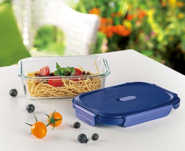 [品毅]Luminarc氣閥耐熱玻璃保鮮盒長方型650ml單入