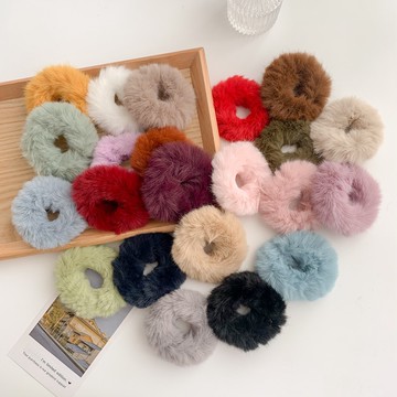現貨出清🔥仿兔毛 毛絨髮圈🔥髮圈 髮飾 髮束 綁頭髮髮圈圈束大腸圈 綁馬尾可愛扎丸子頭頭繩包包頭髮飾飾品，大仿兔毛髮圈