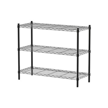 【dayneeds】輕型 90X35X75cm 三層烤黑波浪架白色