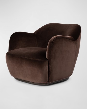Julius Velvet Swivel Chair