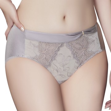 【思薇爾】星燦女爵系列M-XXL蕾絲中腰三角女內褲(岩石棕)