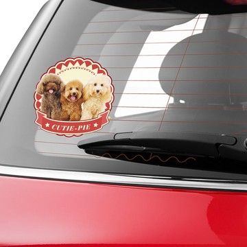 【 :toPET 客製化】寵物車貼 (3 張寵物照)