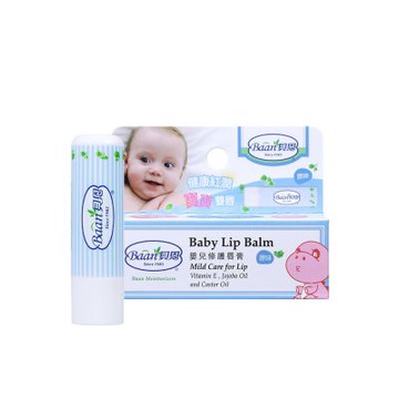 Baan 貝恩 嬰兒修護唇膏4.5g二入 (原味/草莓)