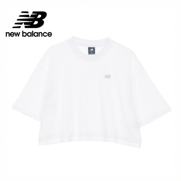 [NewBalance]棉質短版上衣_女性_白色_WT43536WT
