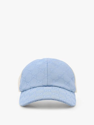 Cotton and mesh hat with gg monogram - GUCCI - gender_Man