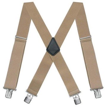 Love 21 2019男時尚X背部造型設計卡其色吊帶