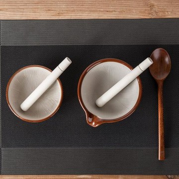 日式鮮山葵研磨器抹茶日料刺身陶瓷研磨碗搗碎神器碾磨芝麻磨粉