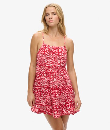 Superdry Women's Women's Classic Mini Beach Cami Dress, Red, Size: 14 Size: 10