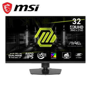 【MSI 微星】MAG 322URDF E16 電競顯示器 (32型/ Rapid IPS/ 4K/ 雙模320Hz/ 0.03ms)