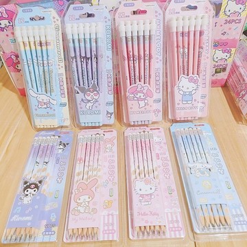 文具 三麗鷗家族系列兒童卡通鉛筆套組 小學生盒裝鉛筆組 三角桿鉛筆套裝組合 開學文具禮物 9026