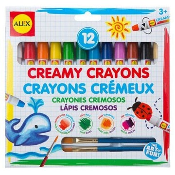 美國ALEX 繪畫塗鴉 溜溜蠟筆(12色)